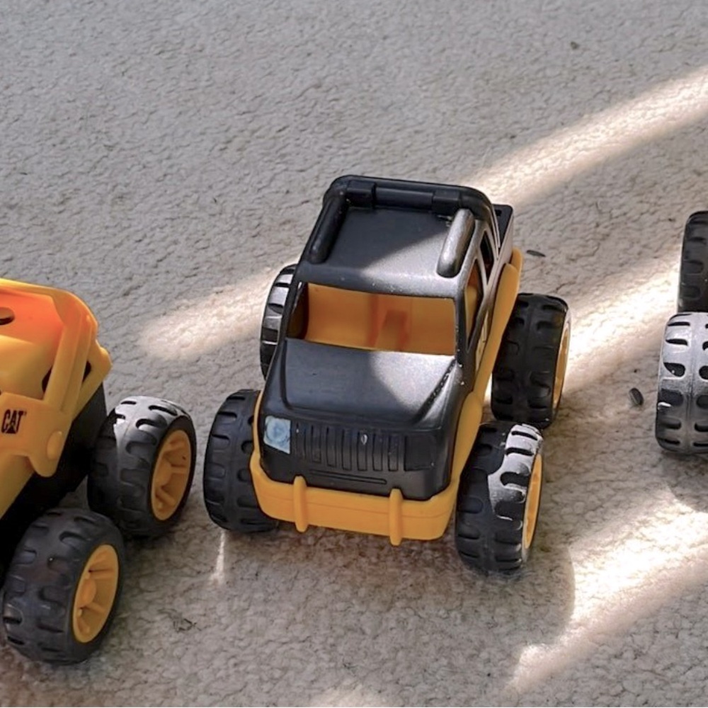Catapillar toy truck trio